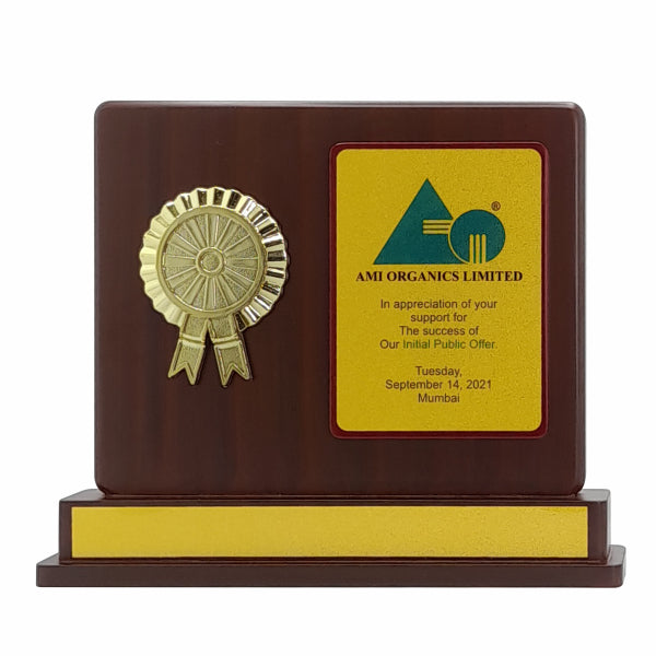 9.50 inches Wood & Metal Trophy  ( WM 9972 )